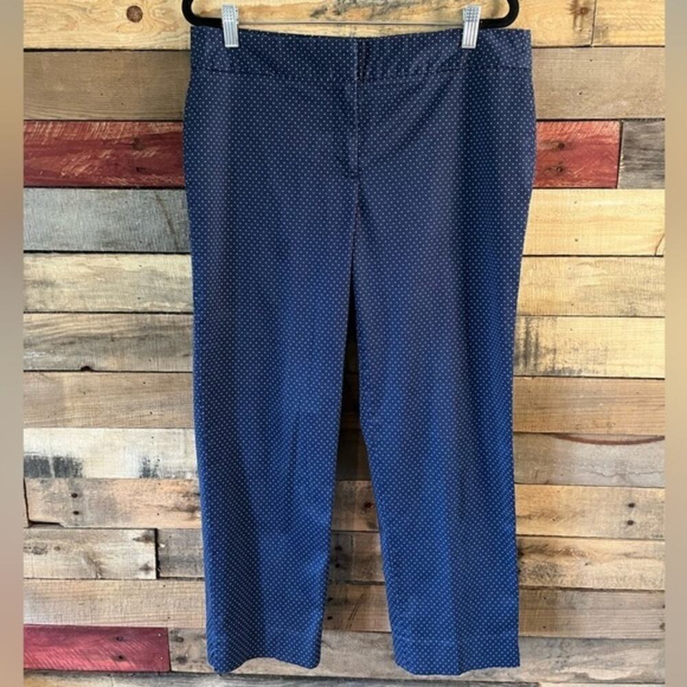 Talbots Navy Polka Dot Dress‎ Crops Size 10